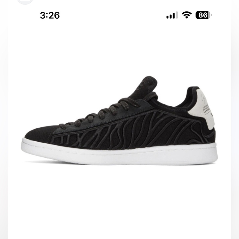 EUC ADIDAS Y-3 Shishu Stan, Black low top sneakers